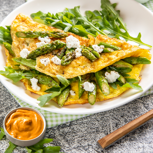 Asparagus and Goat Cheese Omelet